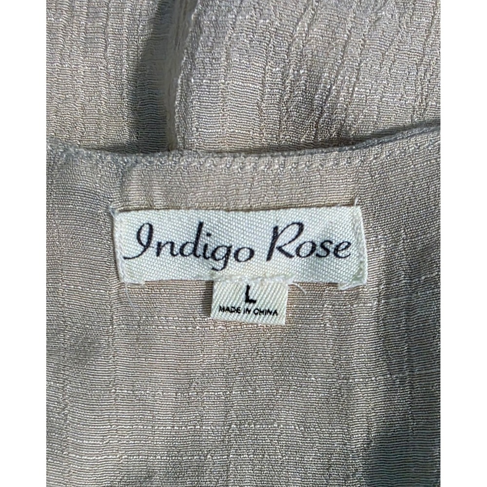 Indigo Rose tunic dress lace neckline tassel Size L NWT - Picture 3 of 5